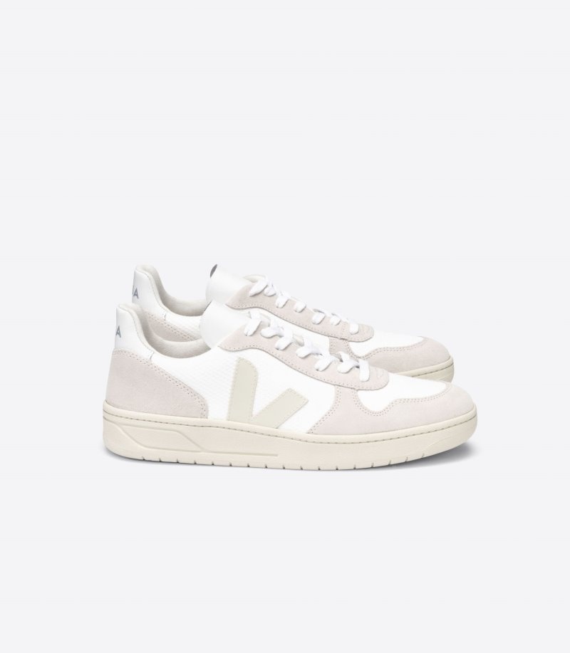 Veja V-10 B-Mesh Sneakers Dames Wit Beige | Q7AVR8