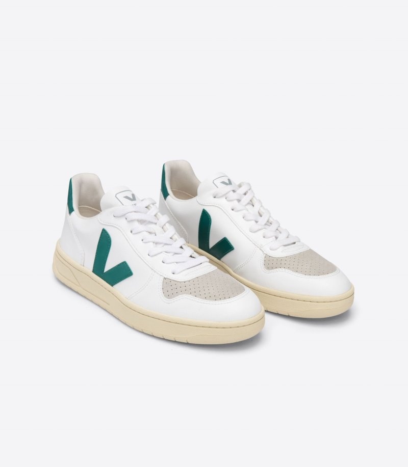 Veja V-10 CWL Sneakers Dames Wit Groen | 5AXK2W