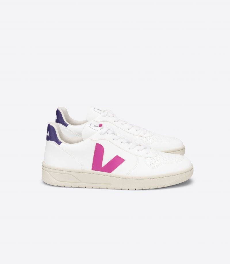 Veja V-10 CWL Sneakers Dames Wit Paars | R2NA1Q