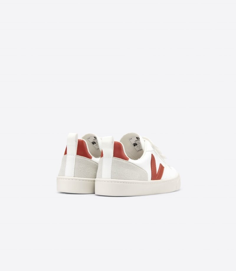 Veja V-10 CWL Sneakers Kinderen Wit Rood | LCO-4777