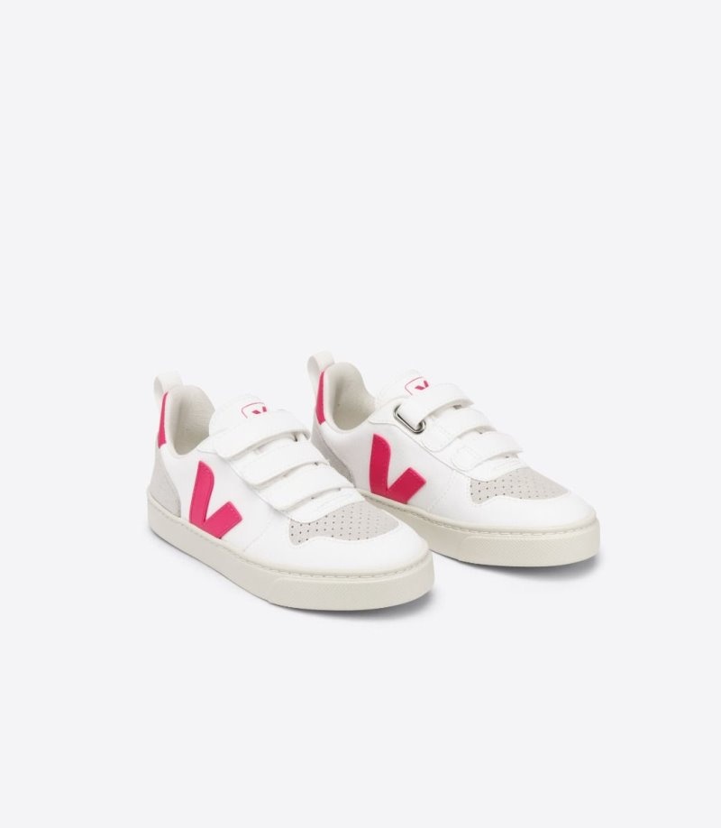 Veja V-10 CWL Sneakers Kinderen Wit Roze | QLM-6436