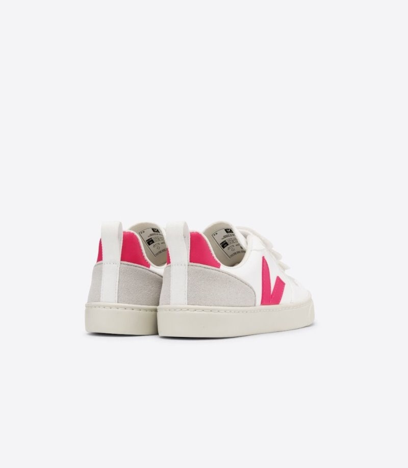 Veja V-10 CWL Sneakers Kinderen Wit Roze | QLM-6436