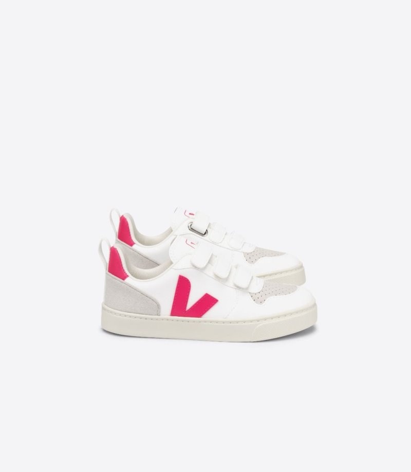 Veja V-10 CWL Sneakers Kinderen Wit Roze | QLM-6436