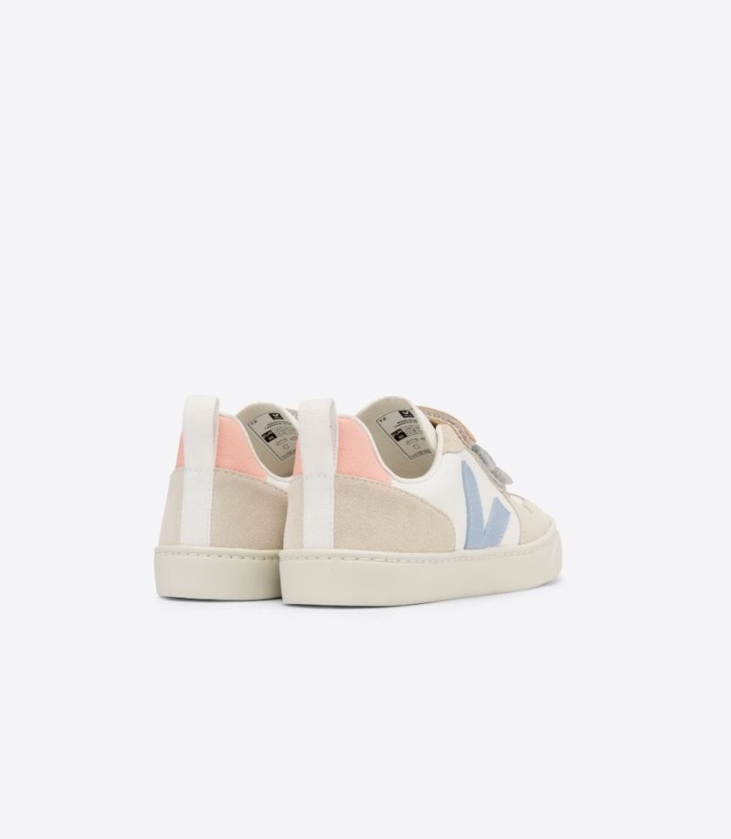 Veja V-10 Chromefree Sneakers Kinderen Wit Blauw | TFW-3227