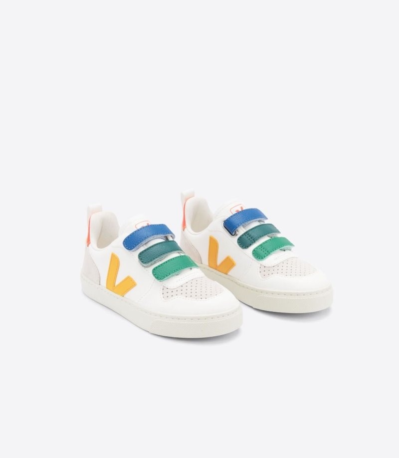 Veja V-10 Chromefree Sneakers Kinderen Wit Gekleurd | QGB-8516