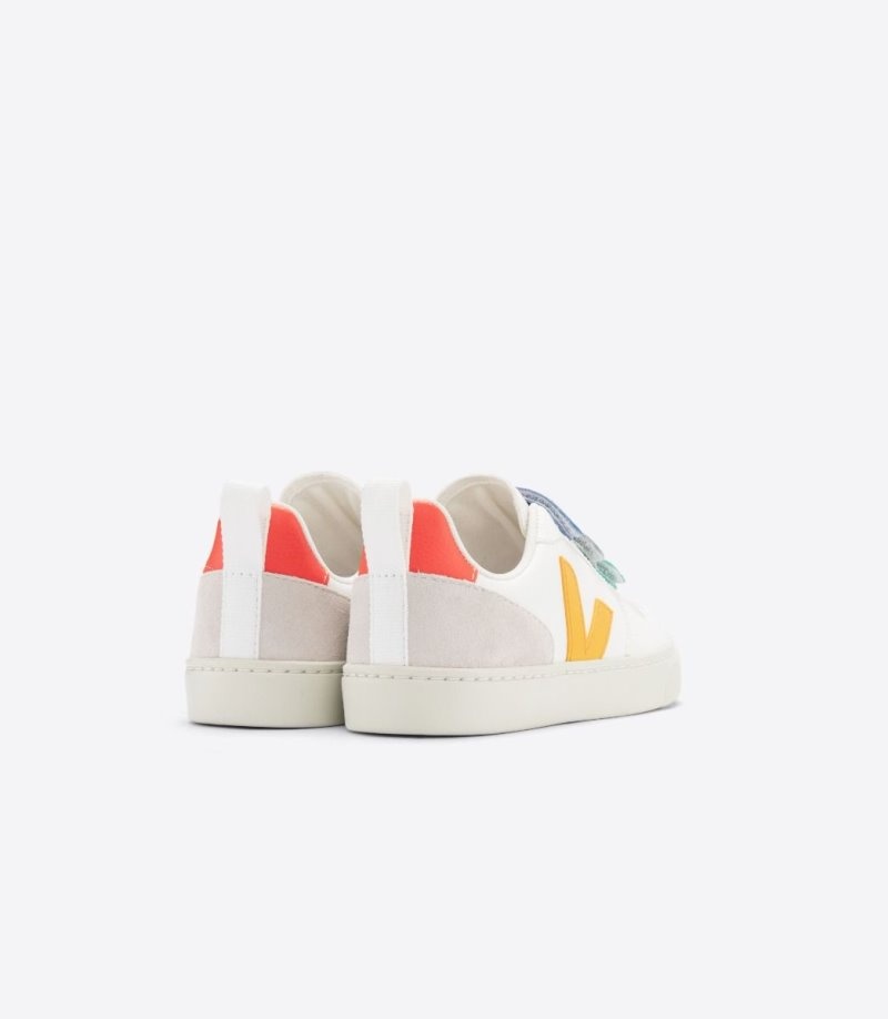 Veja V-10 Chromefree Sneakers Kinderen Wit Gekleurd | QGB-8516