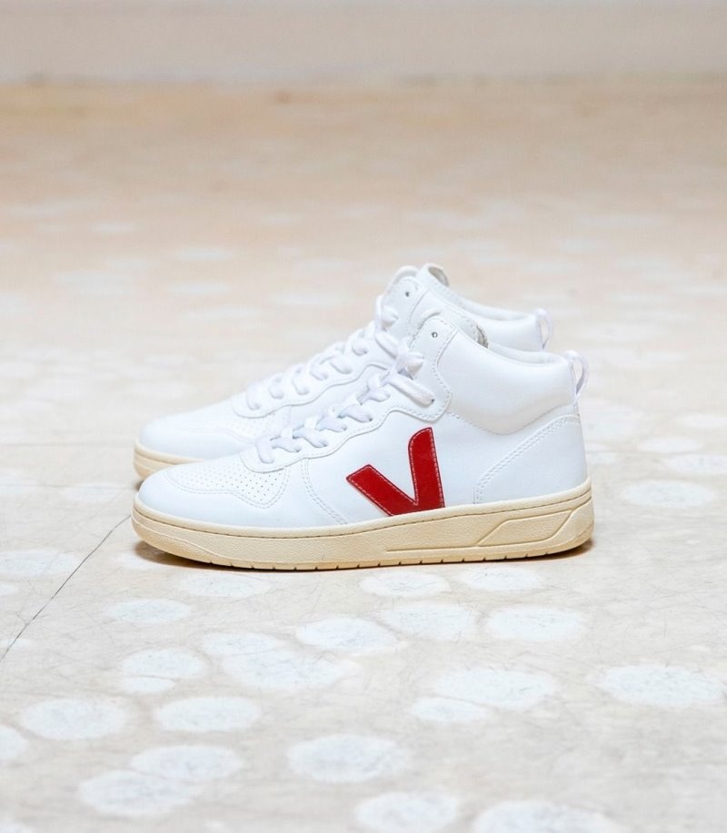 Veja V-15 CWL Sneakers Dames Wit Rood | NLIE70