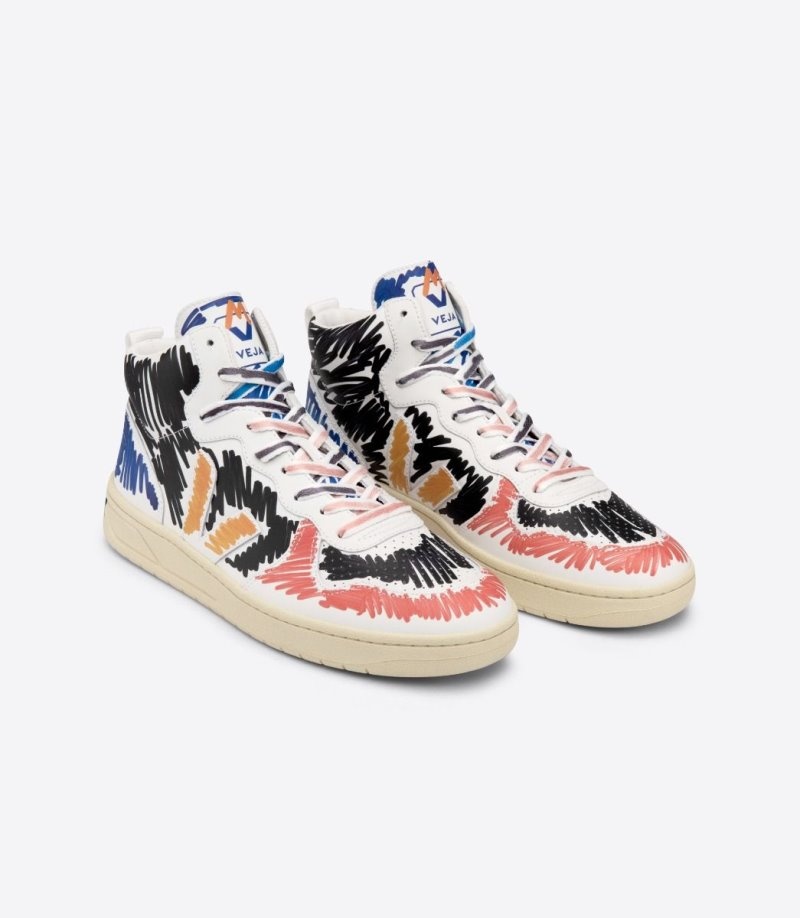 Veja V-15 Leren Veja X Marni Sneakers Dames Zwart | 4DCRPW