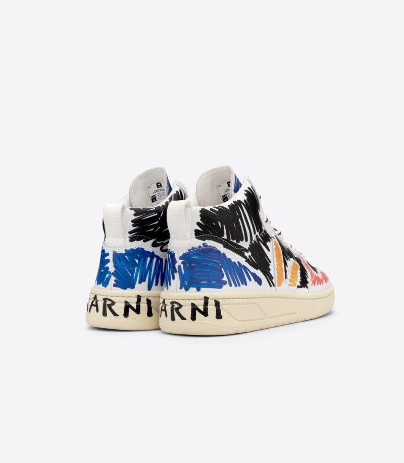 Veja V-15 Leren Veja X Marni Sneakers Heren Zwart | HE2MQH