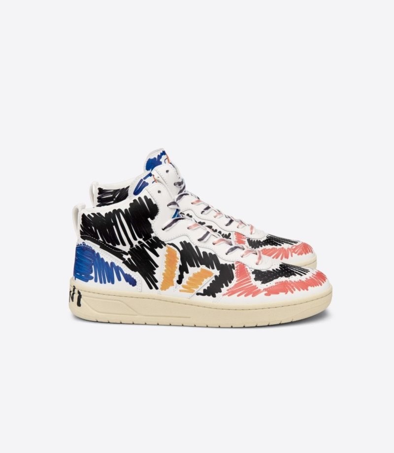 Veja V-15 Leren Veja X Marni Sneakers Heren Zwart | HE2MQH