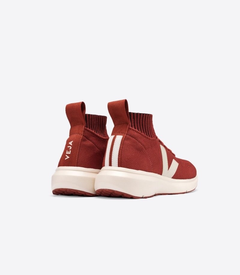 Veja V-knit Veja X Rick Owens Mid Sneakers Dames Rood | ZQY7U1