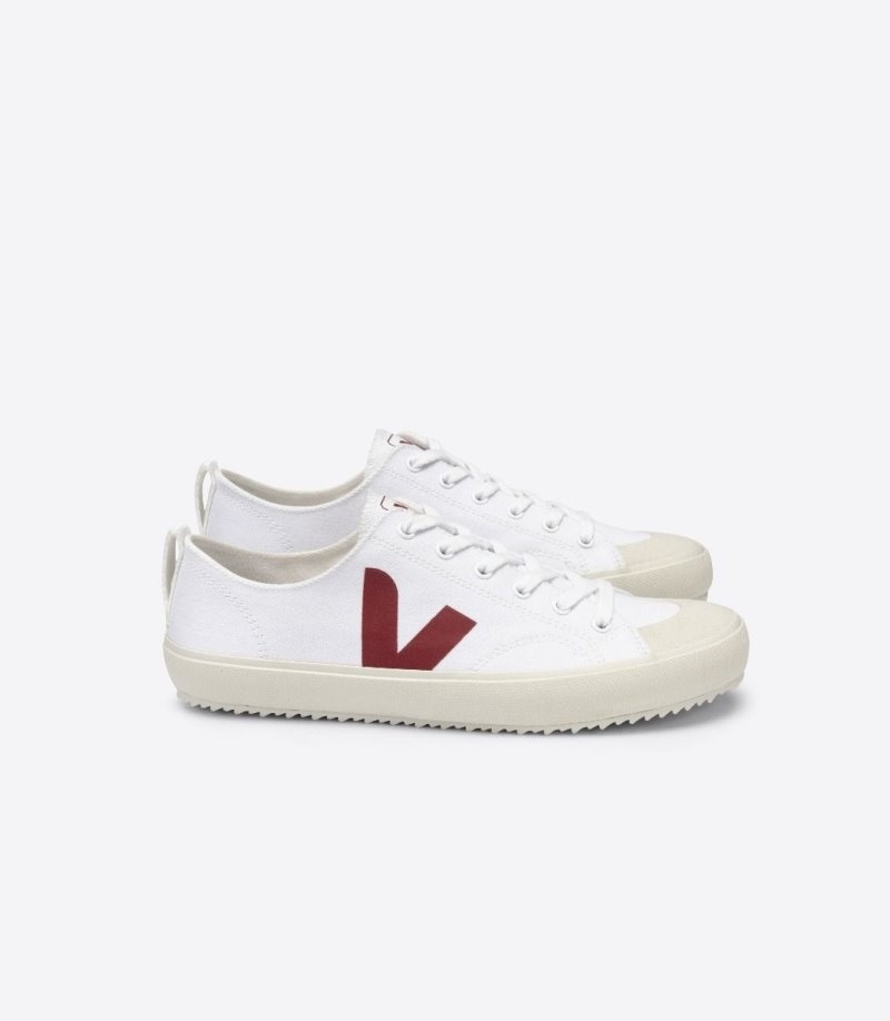 Veja Vstore Nova Canvas Sneakers Dames Wit Bordeaux | KCJ-0069