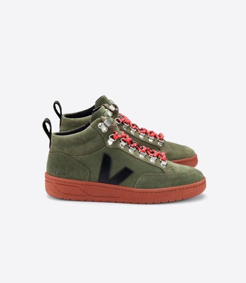 Veja Vstore Roraima Sneakers Dames Olijfgroen Zwart Rood | I0VI9K